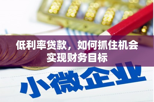 盐山低利率贷款，如何抓住机会实现财务目标