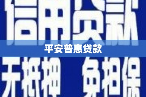 盐山平安普惠贷款