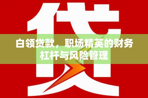 盐山白领贷款，职场精英的财务杠杆与风险管理
