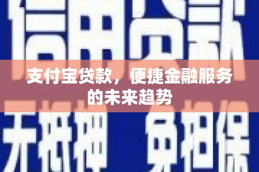 盐山支付宝贷款，便捷金融服务的未来趋势