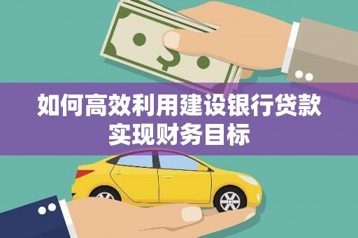 盐山如何高效利用建设银行贷款实现财务目标