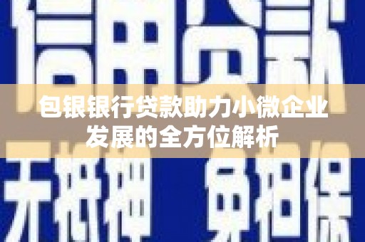 盐山包银银行贷款助力小微企业发展的全方位解析