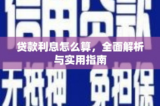 盐山贷款利息怎么算，全面解析与实用指南