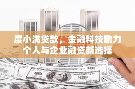 盐山度小满贷款，金融科技助力个人与企业融资新选择