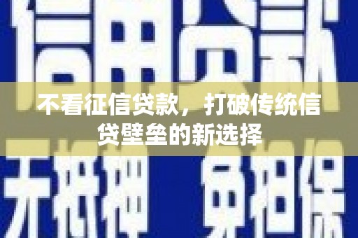 盐山不看征信贷款，打破传统信贷壁垒的新选择