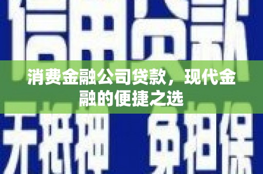 盐山消费金融公司贷款，现代金融的便捷之选