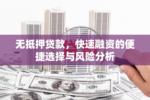 盐山无抵押贷款，快速融资的便捷选择与风险分析