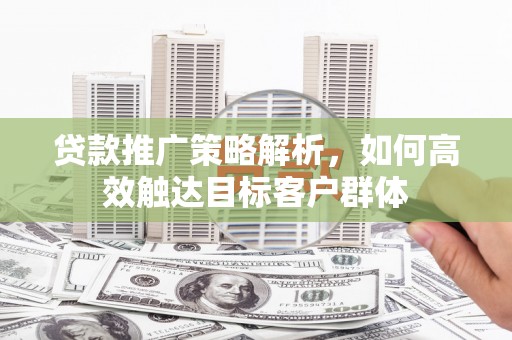 盐山贷款推广策略解析，如何高效触达目标客户群体