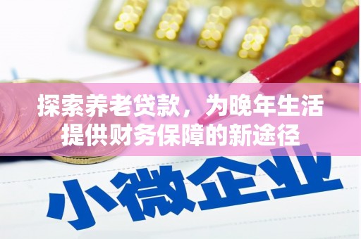 盐山探索养老贷款，为晚年生活提供财务保障的新途径