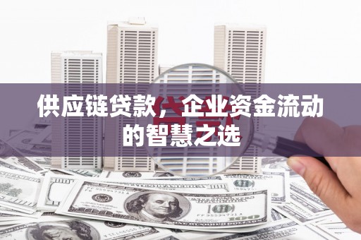 盐山供应链贷款，企业资金流动的智慧之选