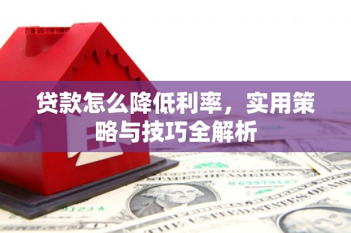 盐山贷款怎么降低利率，实用策略与技巧全解析