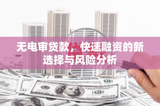 盐山无电审贷款，快速融资的新选择与风险分析
