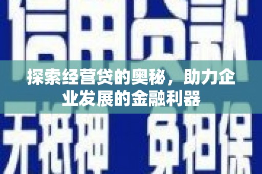 盐山探索经营贷的奥秘，助力企业发展的金融利器