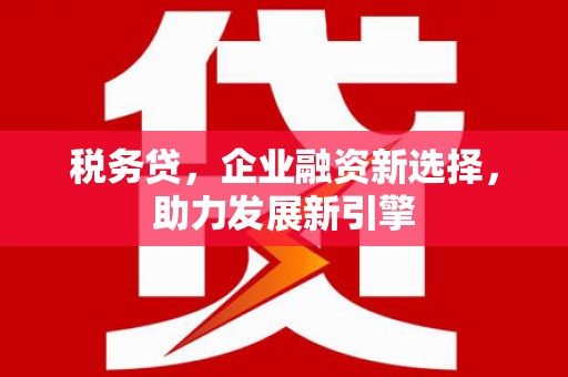 盐山税务贷，企业融资新选择，助力发展新引擎