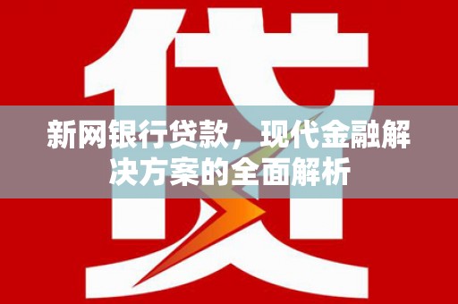 盐山新网银行贷款，现代金融解决方案的全面解析