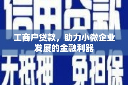 盐山工商户贷款，助力小微企业发展的金融利器