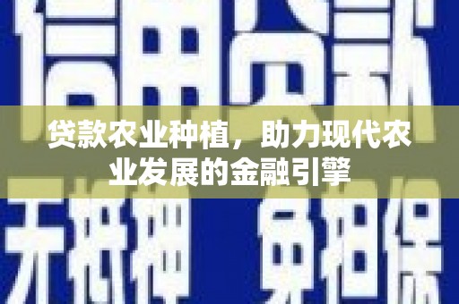盐山贷款农业种植，助力现代农业发展的金融引擎