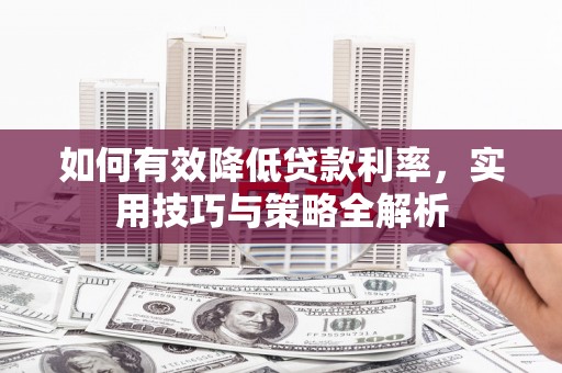 盐山如何有效降低贷款利率，实用技巧与策略全解析