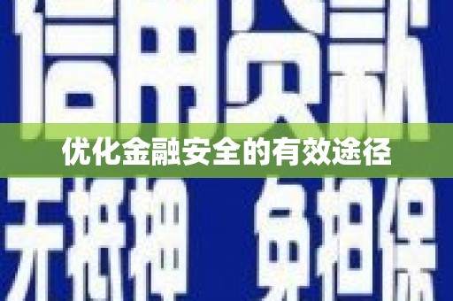 盐山优化金融安全的有效途径