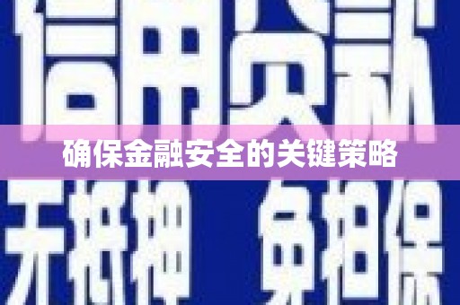 盐山确保金融安全的关键策略