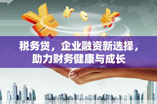 盐山税务贷，企业融资新选择，助力财务健康与成长